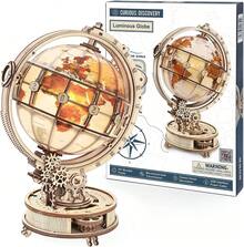 Robotime ROKR Glow-In-The-Dark Globe 3D Puzzle Set, Mechanical Building Structure Jigsaw Craft, Holiday Gift For Interior Decor, Building Toy For Teens And Adults - Multicolor - View 9
