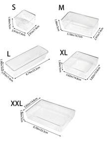 7件套/2件套亚克力抽屉收纳盒，内置化妆品收纳盒，分隔式梳妆台护肤品收纳托盘，套装包含多种尺寸组合，适用于家用桌面和抽屉收纳