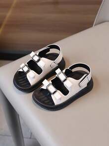 1 par de sandálias infantis, modelo novo de verão para meninos e meninas, casuais, com sola macia antiderrapante, ideais para praia. - Branco - Ver 5