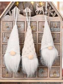 3pcs Forest Old Man Christmas Mini Doll Christmas Tree Ornaments, Christmas Decoration For Home Faceless Dolls, Christmas 2024 New Year Gifts, Holiday Party Christmas Tree Hanging Decor, Christmas Santa Claus Hanging Home Decor, Christmas Holiday Decoration, Christmas Tree Decor, Festive Window Decoration, New Year Decoration, Holiday Atmosphere Decoration, Christmas