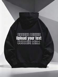 Men's Personalized Casual Warm Hoodie Sweatshirt For Autumn - Black - View 1