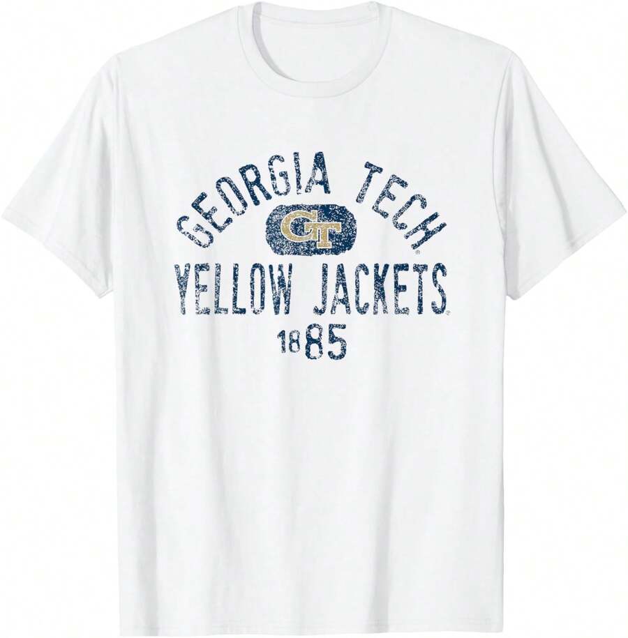 Georgia Tech Yellow Jackets 1885 Vintage Logo T-Shirt - trắng - Xem 1