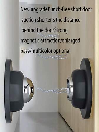 短款免打孔门吸家用强磁办公门触碰式地磁吸盘硅胶防撞门后门挡
