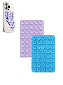 1 件、40 件经典硅胶吸盘双面手持自拍杆和支架、多功能粘性手机支架、可重复使用的粘性垫，用于手机支架或握把、用于自拍、视频等 - 易粘贴、易清洁、适用于 和 Android - 非常适合淋浴、视频录制和摄影，兼容 、Android 手机，生日、家人、朋友的礼物手机配件 - 彩色 - 查看 43