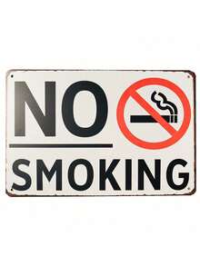 1 件，禁止吸烟金属锡标牌（8 英寸 x 12 英寸/20 厘米 * 30 厘米），复古金属牌匾厨房俱乐部酒吧餐厅客厅标语家居贴纸墙面装饰最佳礼物