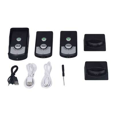 Wireless Intercom Doorbell 1500 Meters 2 Charging Methods Intercomunicador for Home Security