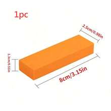 1pc Rubber Cleaning Eraser, Limescale Eraser, Bathroom Kitchen Cleaning Tool, Orange Rectangle Pot Cleaning Rubber For Household
