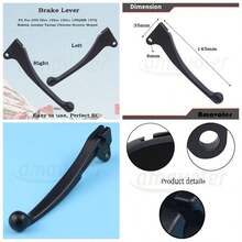 Right Left Brake Lever 1 Pair Parts Fits GY6 50cc 125cc 150cc 139QMB 157Q SSR Taotao Scooter Moped Pit Dirt Bike. - Black - View 1