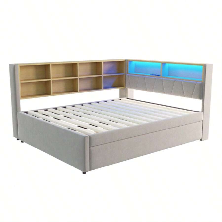Bed Frames - Light Gray - View 1