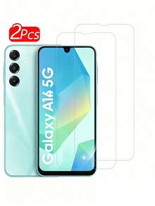 قطعتان من غشاء حماية الشاشة لموبايلات Galaxy A16 5G/A15/A14/A54/A55/A52، فيلم زجاج مقسى، غشاء حماية الشاشة للأيفون 16 برو ماكس 16 16 برو 16 بلس 15 14 13 12 11 سهل التركيب ، شفاف مضاد للخدش ملائم للحافظات ، قطر الشاشة 6.7 بوصة هدية مناسبة لعيد الميلاد، العائلة والأصدقاء، إكسسوارات الهاتف
