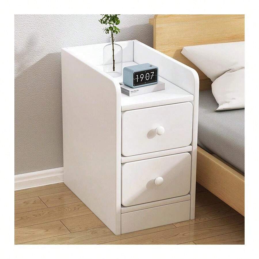 Slim Narrow Bedside Table Drawer Sofa Side End Tables Bedroom Storage Nightstand - Multicolor - View 1