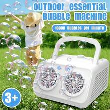1.5K+ Bubbles/Minute Outdoor Bubble Machine, Dual Nozzle, & Portable, Ideal For Parties & Events To Create Atmosphere, Accessory For Gatherings, No Bubble Fluid Included - Multicolor - View 10
