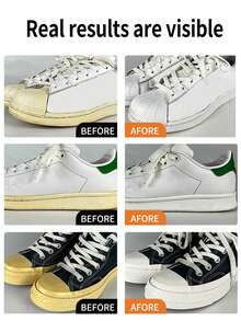 1 Bottle White Shoe Edge Repair Paste, Removes Oxidation & Yellowing On White Shoe Rims, Water-Resistant - White - View 4