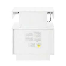 Bedside Table/Nightstand With LED Lighting, Night Chest With 2 Drawers, 1 Open Storage Compartment, White, W50/D40/H60 Cm - White - View 6