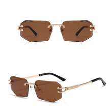 一副复古多边形有色时尚眼镜，适合度假、旅行、驾驶等场合。 - 彩色 - 查看 4