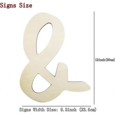 12 Inch Unfinished Wooden Letter A, Large Wood Letters Crafts, Thickness 1/8 Blank Unfinished Wooden Alphabet Home Wall Decor Letters Crafts