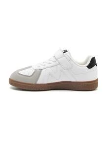 mini bala Kids Retro Colorblock Sneakers Boys Girls Low-Top Outdoor Casual Shoes - White Grey Tone - View 2