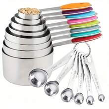 Teaspoon Tablespoon Measuring Spoons: Stainless Steel Baking & Cooking Measure Scoop Set Of 6, Metal Kitchen Measurement Utensil For Dry And Liquid Ingredients - Silver - View 6