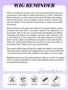 28英寸长波浪卷无刘海合成假发：外观自然，耐热，适合派对、角色扮演和日常佩戴 - 金色 - 查看 11