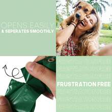 300/360 كيس لجمع فضلات الكلاب - سميك للغاية، أكياس نفايات كاملة، أكياس التقاط مع تصميم براز جميل، متين وقوي.