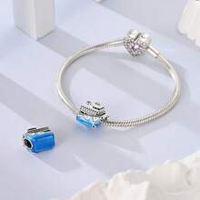 1PC Ship And Airplane Travel Luggage Three Pieces Sets, Airplane Suitcase And Camera Three Pieces Sets, Seahorse, Shell, And Starfish Three Pieces Charms, DIY Creative Bracelets, Wristbands, Necklaces, And Other Jewelry, Suitable As Gifts For Women And Girls For Birthdays, Holidays, Travel, And Anniversaries - Multicolor - View 11