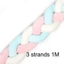 AIBOYING 1pc 3-Ply Crib Bumper, Cradle Mattress, Bed Rail, Braided Padded Bed Guardrail, Bed Fence, Bedding Accessories