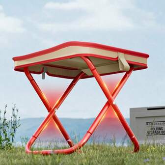 Bärbar hopfällbar utomhuspall, kompakt fiskepall, tågpall, hopfällbar campingstol