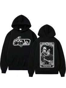 Funny Forward Observations Group Hoodie Unisex Fashion Oversized Streetwear Men Women's Vintage Fleece Cotton Pullover Hoodies - 黑色 - 查看 1