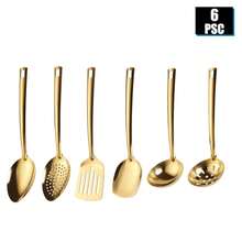 6pcs Stainless Steel Flatware Set, Suitable For Kitchen, Dining Room, Hotel Dining, Birthday Party - Multicolor - View 1