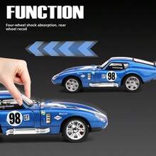 1:32 Scale Metal Diecast Shelby Cobra Sports Car Model, Alloy Body, Vintage Racer Model, Suitable For Children 3+ Years Old, Toy Car, Great Gift - Multicolor - View 4