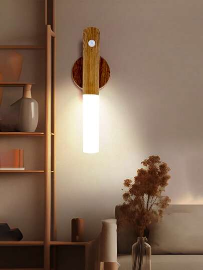 1pc Rechargeable Motion Sensor Wand Light, Magnetic, Can Be Placed On Bureau Or Stuck Wall, Temperatures, LED ative Lamp Entryway, Bedside, Desk, Wardrobe, Living Room, Bedroom, Staircase, Indoor Lighting, Home view 4