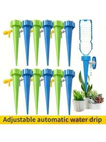 1/10/20/30 piezas Dispositivo de riego automático, Kit de riego automático, Sistema de riego por goteo para jardín, Sistema de control de riego por goteo, Dispositivo de riego automático ajustable para plantas y flores - Multicolor - Ver 3