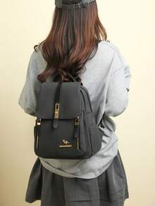 Anti-Theft PU Leather Backpack, Women's Wallet, Multifunctional Fashion Everyday Bag, Lightweight Travel Bag With Multiple Pockets, Large Capacity Minimalist Backpack, Convenient Backpack, Suitable For Students, Nurses, Teachers, Business Professionals, Travel, Commuting, Shopping, Office, Dating, Hiking, Training, Work, Birthday Gift, Holiday Gift, Backpack - Multicolor - View 11