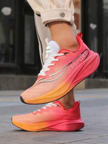 Jifffly 2025年春夏新款碳板运动休闲鞋，男女学生竞速运动鞋，男士马拉松跑鞋，女士青少年百搭运动鞋 - 紅色 - 查看 5