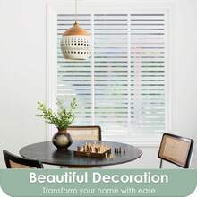 1pc Frosted Window Privacy Film Sun Blocking Frosted Glass Window Film Static Cling Window Covering Non Adhesive Glass Sticker For Home Office Bathroom Kids Study Stripe Patterns - Multicolor - View 13