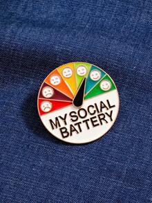 A Social Power Expression, Mood Conversion, Energy Conversion, Sliding Multifunctional Brooch, Personalized Niche Badge Pin, Alloy Jewelry - Style 1 - View 1