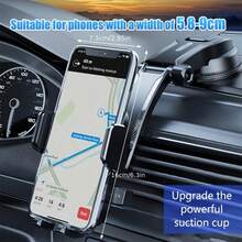Dudukan Ponsel Mobil dengan Perekat Hisap Vakum yang Dapat Diputar 360° - Dudukan Ponsel Sensor Gravitasi Universal untuk Dasbor & Kaca Depan, Kompatibel dengan iPhone dan Smartphone - MultiWarna - View 3