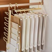 折叠式魔术裤架 6层不锈钢节省空间衣物架整理架，适用于衣柜裤子、牛仔裤、围巾 - 彩色 - 查看 12