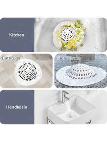 1 buc. Capac de păr din silicon pentru duș/cadă, sită de scurgere cu ventoasă - Capac de păr și previne înfundarea, soluție casnică pentru chiuveta de baie și cada de bucătărie, capac de scurgere ușor de instalat - material siliconic durabil, ideal pentru captarea zilnică a părului și scurgerea netedă a apei, articole de bucătărie, accesorii de bucătărie, ustensile de bucătărie