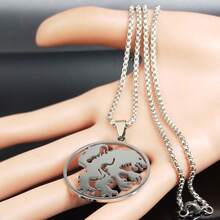 Fashion Werewolf Stainless Steel Necklace For Men Wolf Silver Color Statement Necklace Jewelry - Necklace - View 6
