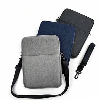 1 pieza Bolsa organizadora plana, bolso de mensajero de hombro, bolso para tableta de 11 pulgadas, portátil, adecuado para el transporte diario de tabletas y portátiles pequeños, funda para portátil, funda para portátil, funda para portátil, bolsa para computadora, bolso de mano, bolso para portátil, resistente al agua, esencial de viaje