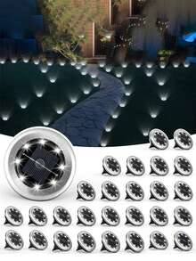 Conjunto de 4 Luminárias Solares de Caminho com Brilho Branco Quente em Estilo Cottagecore para Decoração Externa e Interna, Impermeáveis e com Acendimento Automático ao Anoitecer e ao Amanhecer, Iluminação LED Suave para Paisagismo em Jardins, Canteiros de Flores, Pátios e Quintais, Ideal para Amantes de Jardins com Estilo Moderno de Fazenda. - Multicolorido - Ver 6