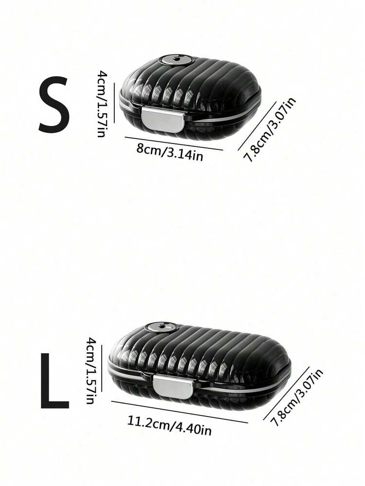 2 piezas/1 pieza Caja de pastillas portátil semanal, contenedor de almacenamiento de medicamentos con compartimentos y tapa, organizador de medicina impermeable y sellado - Multicolor - Añade 5