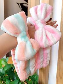 1 Pack Bow Facial Headband - Soft Skin-Friendly Makeup Headband For Women/Girls, Cute Skincare Headband For Face Washing, Facial Cleansing, Spa, Makeup Application & Daily Home Beauty Routine