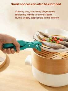 1/2 pièces Pinces résistantes à la chaleur, support multifonctionnel pour bol, pinces pour friteuse à air, poignée isolante de cuisine, pince résistante à la chaleur pour bol, pince pour casserole de four, bol multifonctionnel pour légumes avec pince résistante à la chaleur, design antidérapant, convient pour la cuisson au barbecue en extérieur, pinces de cuisine haut de gamme multifonctionnelles résistantes à la chaleur - Multicolore - Voir 3