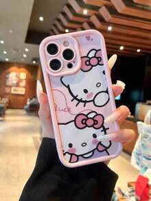 Sanrio Luxury Transparent Electroplated Airbag Shockproof Protective Case With Stand Compatible With IPhone 17/16/15 Pro Max, Compatible With IPhone 17/16/11/15/12/13/14 Pro Max/14/15 Plus - Pink - View 3