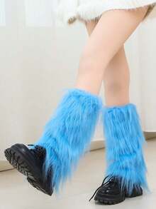 1 Đôi tất cao đến đầu gối bằng vải nhung phong cách Harajuku Nhật Bản: Ấm áp dày dặn cho mùa đông, Vỏ tất phong cách Y2K dành cho nữ - Chất liệu polyester có thể giặt tay, Trang phục thu/đông ngọt ngào thiết yếu [Phiên bản tiếng Anh được tối ưu hóa] - Nhiều màu - Xem 8