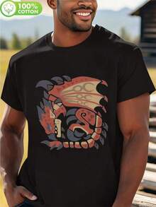 Men's Graphic T-Shirt, Black Casual Crew Neck Tee, 100% Cotton, Men'S & Women'S H Azbin Hotel Pride Flags Graphic T-Shirt - Casual Streetwear With Bold Red & Black Gaming Design, Round Neck Regular Fit Unisex Tee For Casual Attire & Video Game Events, All-Season Comfort, Vibrant Heart-Shaped Print With Colorful Game Characters, Soft Breathable Fabric For Men And Women, Stylish Casual Wear With Unique Pride Flags Group Design, Men Graphic Tee, Funny Tshirt Men, Men Graphic T Shirt, Graphic T Shirt Men, Men' T Shirt, Graphic Tee Men, T Shirt For Perfect Gift For Dad Or Friends, Sizes S-XXXL Christmass Gift - 黑色2 - 查看 1