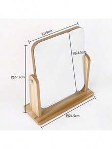 1pc-Makeup Mirror With Natural Bamboo Stand, 8 Inch 1X/2X Magnification Double Sided 360 Degree Rotating Magnifying Mirror, Portable Desktop Countertop Mirror Bathroom Shaving Makeup Mirror For Desktop, Makeup, Gifts Suitable For Holiday Gifts For Family And Friends - Multicolor - View 13