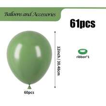 Globos Verde Salvia, Diferentes Tamaños (18, 12, 10, 5 Pulgadas), Juego de Arco de Globos de Látex Verde Aguacate, Adecuado para Cumpleaños, Graduación, Baby Shower, Boda Bohemiana, Aniversario, Bautizo, Decoración de Fiesta con Tema de Jungla Safari - Aguacate verde - Ver 16